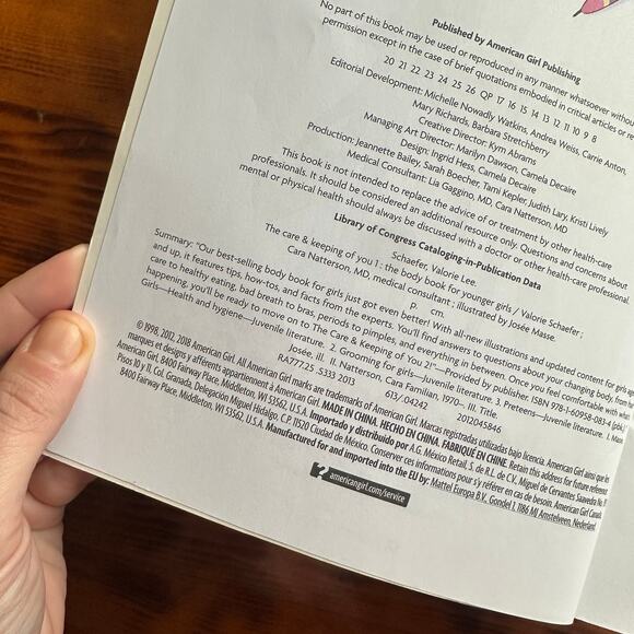 American Girl The Care & Keeping Of You 1 The Body Book For Younger Girls Book - Picture 2 of 10